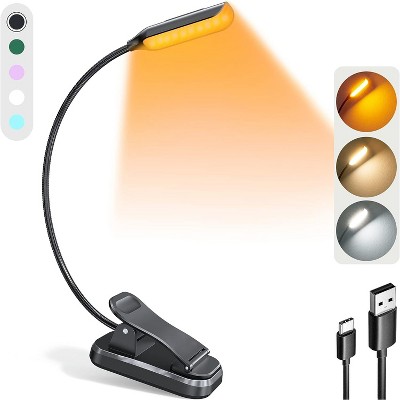 Link Flexible Willow Head LED Clip On Book Light Dimmable Rechargeable - Great For Home, Travel, Parent, Students & More!
