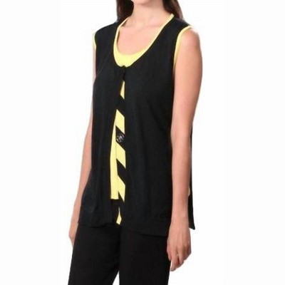 Women's Citrus Twist Button-Up Vest - ANGEL