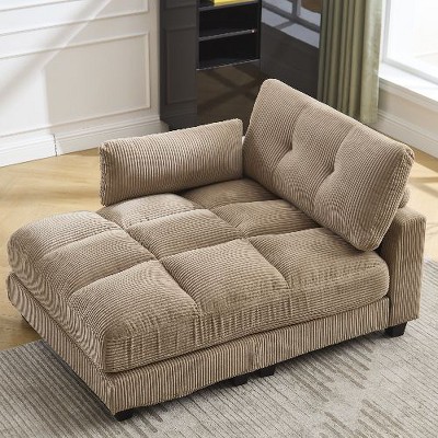 CAVINAS Sleeper Sofa Couch Bed, Oversized Chaise Lounge Chair with UPS Charging Port and Side Pocket