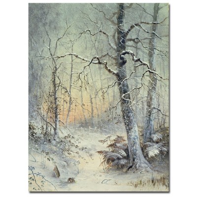 Trademark Fine Art -Joseph Farquharson 'Winter Breakfast' Canvas Art