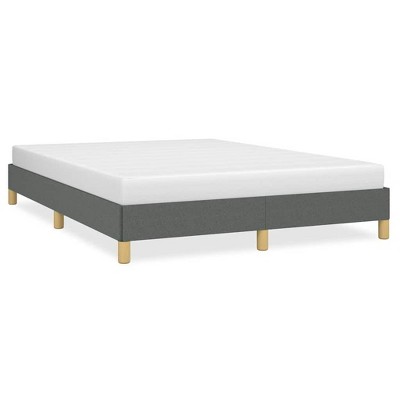vidaXL Queen Bed Frame, Fabric Upholstered Platform Bed Frame, Dark Gray, No Mattress