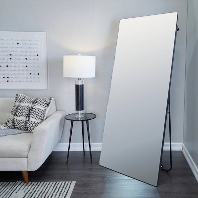 Metal Floor Mirror with Stand - CosmoLiving by Cosmopolitan