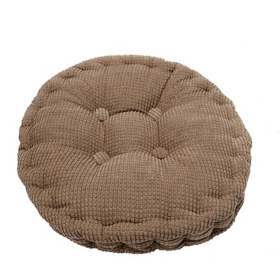 PiccoCasa Corduroy Home Office Round Shaped Sofa Floor Chair Seat Cushion Pad 40cm Dia