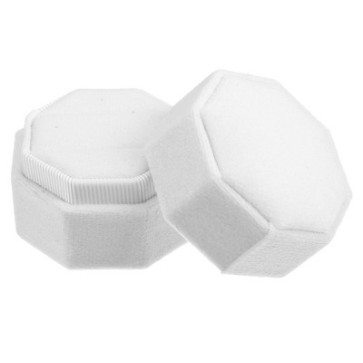 Unique Bargains Octagon Velvet Ring Box 2 Slots for Wedding Ceremony Proposal Engagement Birthday 1 Pc