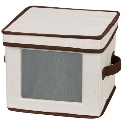 China Plate Storage Box, Holds 12 Dessert Plates or Bowls