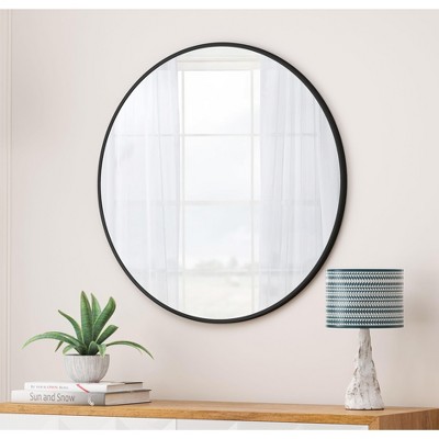 Kumasinova Round Bathroom Mirror,Circular Vanity Mirror with Metal Framed,Bathroom Wall Mirror Dressing Mirror for Living Room,Bedroom,Black/Gold