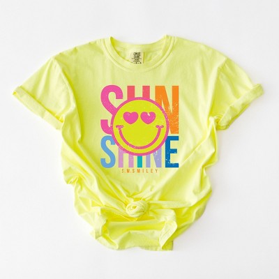 Simply Sage Market S.W.Smiley Sunshine Neon Garment Dyed Tee