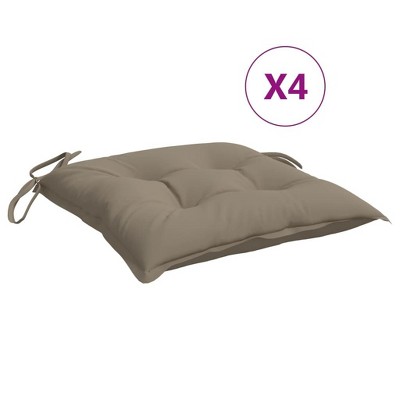 vidaXL Chair Cushion Non Slip Outdoor Patio Seat Cushion Pad Oxford Fabric - Taupe 15.7" x 15.7" x 2.8" 4
