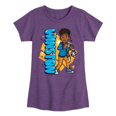 Girls' - Karma's World - Winston With Camera Fitted Short Sleeve Graphic T-Shirt