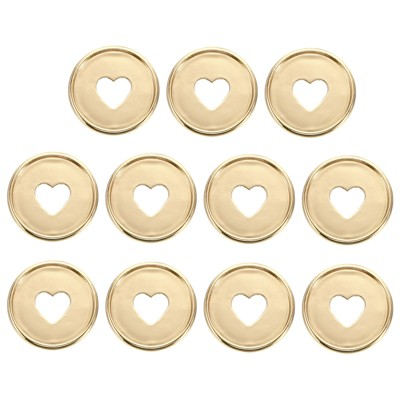 Unique Bargains Plastic DIY Notebook Planner Heart Binder Rings 11 Pcs
