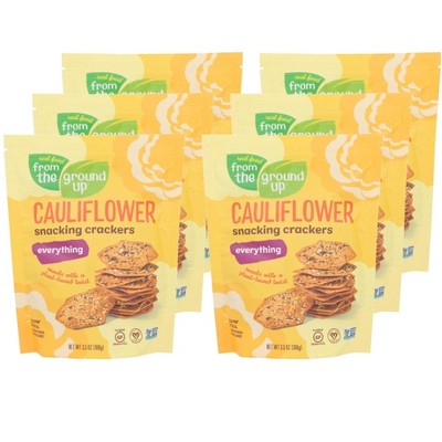 Real Food From The Ground Up Everything Cauliflower Snacking Crackers - Case of 6/3.5 oz