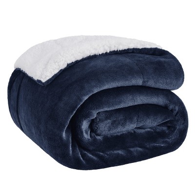 Bedsure Faux Wool Blanket–Solid Color Throw, Ultra Soft and Warm Reversible Blanket for Bed or Couch