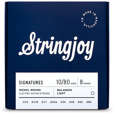 Stringjoy Signatures 8 String Nickel Wound Electric Guitar Strings
