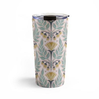 Heather Dutton La Floraison Blush Pink Travel Mug 20 oz Stainless Steel Travel Mug - Deny Designs