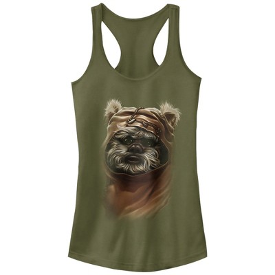 Juniors Womens Star Wars Wicket Ewok Racerback Tank Top