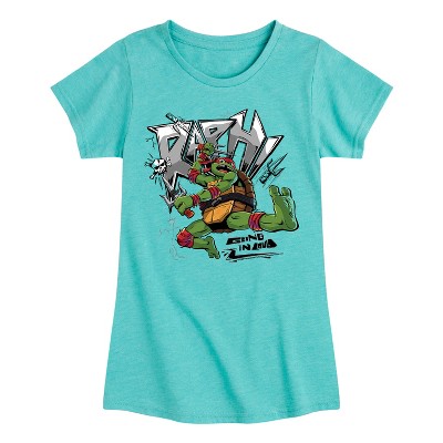 Girls' - Teenage Mutant Ninja Turtles - Raphael Going In Loud Fitted Short Sleeve Graphic T-Shirt