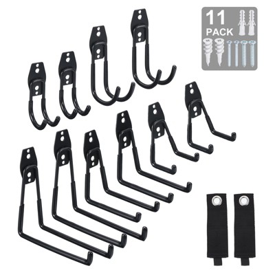 Unique Bargains Steel Bike Ladders Garden Tools Organizing Garage Hooks 10 Pcs