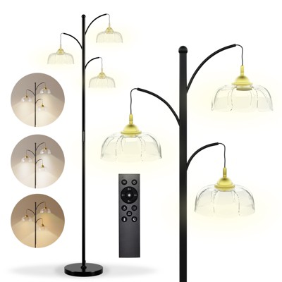 SUGIFT Dimmable Floor Lamp for Living Room with 3 Color Temperatures LED Bulb Standing Lamp for Bedroom and Office