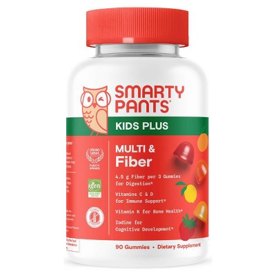 SmartyPants Kids Multivitamin & Fiber Gummies for Digestive Health - 90ct