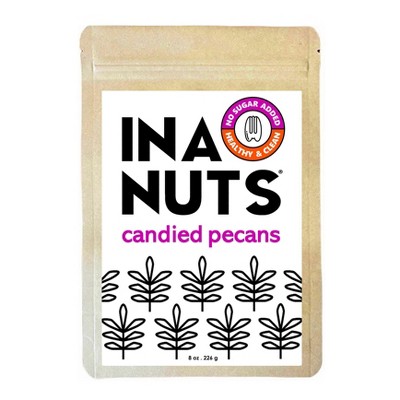 InaNuts Candied Pecans, NO Added Sugar, 8oz (226 g)