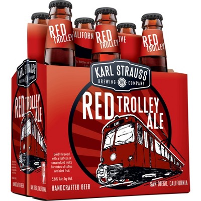 Karl Strauss Red Trolley Ale Beer - 6pk 12 fl oz Bottles