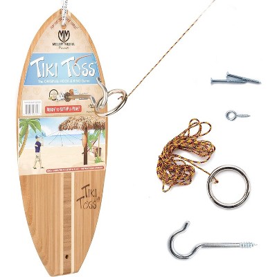 Tiki Toss Ring Toss Game for Adults & Kids - Hook and Ring Games with String and Hooks for Indoor and Outdoor Use