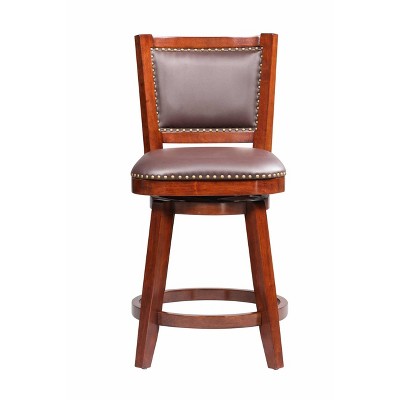 Boraam Broadmoor Swivel Counter Height Barstool Cherry Finish