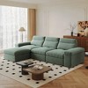GDFStudio Lismore Modern Minimalist 4 Seater Sectional Sofa with Adjustable Backrest and Storage - 2 of 4