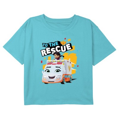 Girl's Firebuds To the Rescue Violet and Axl Graphic Graphic Cropped T-Shirt