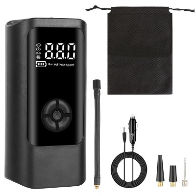 iMountek"Portable Car Tire Inflator Pump - Corded Electric Air Compressor with LED Light for Quick Inflation"Black