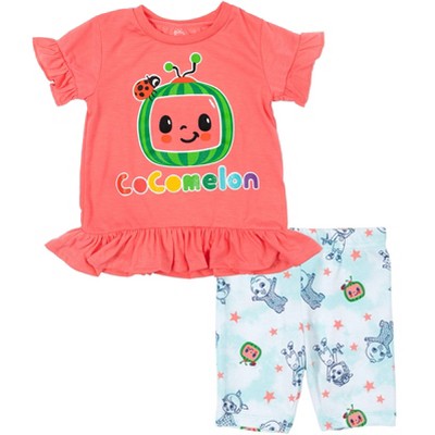 CoComelon JJ Girls T-Shirt and Shorts Outfit Set Toddler