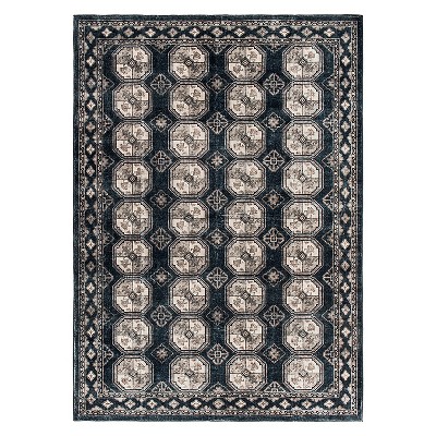 World Rug Gallery Transitional Moroccan Washable Non Slip Area Rug:  Low Pile,  Machine Made,  Stain-Resistant