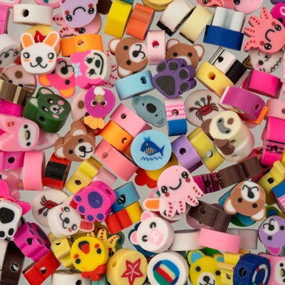 John Bead 120ct. 1mm Animals Theme Polymer Clay Beads