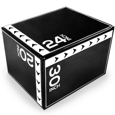 BalanceFrom Fitness Versatile Durable Anti-Slip 3-in-1 Foam Plyometric Jumping Exercise Box