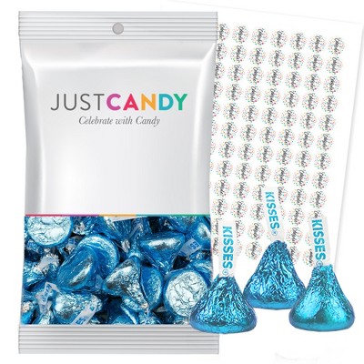 Blue Candy Milk Chocolate Kisses Plus Exclusive Bonus Free Kiss Stickers