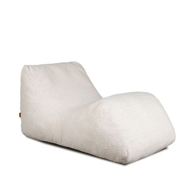Big Joe Delmont Lounger, Foam Filled Bean Bag Chair, Vegan Leather or Boucle, All Ages