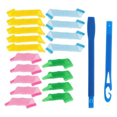 Unique Bargains Portable Hair Rollers 4.72"x1.18" Assorted Color 1 Set
