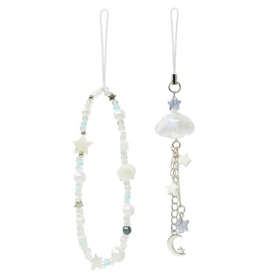 Wrapables Cute Aesthetic Y2K Cell Phone Charms, Accessories for Keychain Handbag Pendant (Set of 2)