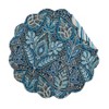 C&F Home Bailey Blue Reversible Machine Washable Round Scallop Quilt Placemats Set of 6 - 2 of 4
