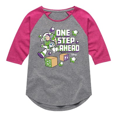 Girls' - Disney - Toy Story Shirt Tail Raglan Graphic T-shirt