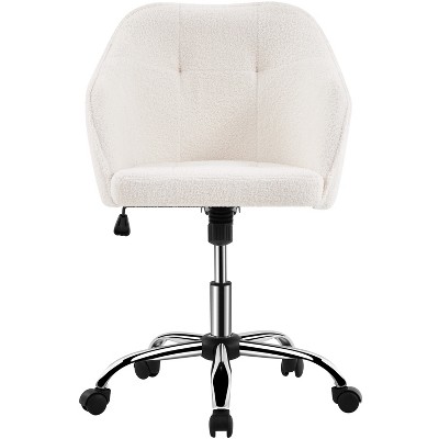 Yaheetech Velvet Desk Chair for Home Office, Soft Height Adjustable 360° Swivel Computer Chair