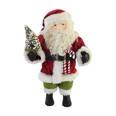 Christmas 10.0 Inch Vintage Posable Santa , Candy Canes Tree (1PC)