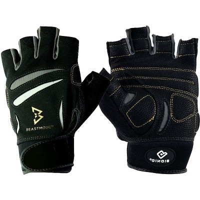 Bionic Men's BeastMode Fingerless Fitness Gloves - Black