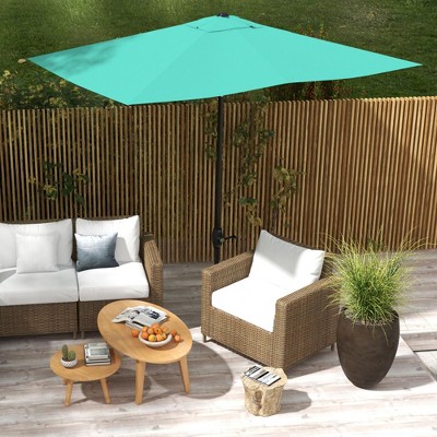 Kumasinova 6.5FT x 10FT Rectangular Patio Umbrella,Steel Outdoor Umbrella with Crank & Tilt,Market Umbrella for Deck,Pool&Patio