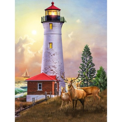 Sunsout Crisp Point Lighthouse 500 pc Jigsaw Puzzle 28596