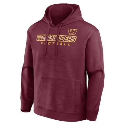 NFL Washington Commanders Men's Long Sleeve Performance Hooded Sweatshirt