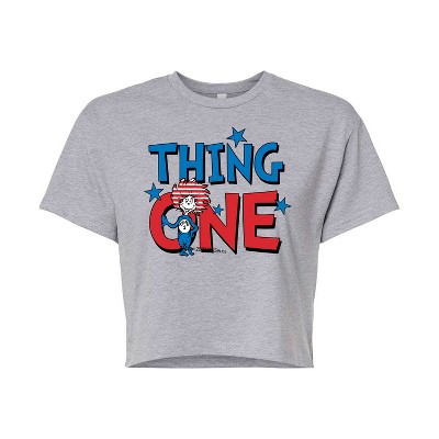 Women's - Dr. Seuss - American Thing One Cropped Graphic T-Shirt