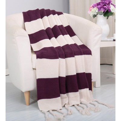 Luxurious Classic Knitted Throw Blanket, 50x60