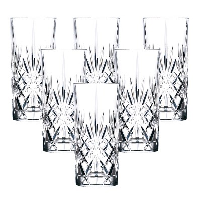 Lorren Home Trends Crystal Highball Glass set of 6