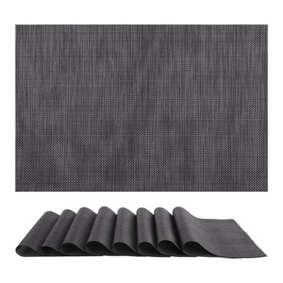 REGALWOVEN Kitchen Dining Table Washable Heat-Resistant Wipeable PVC Placemats 8 Pcs
